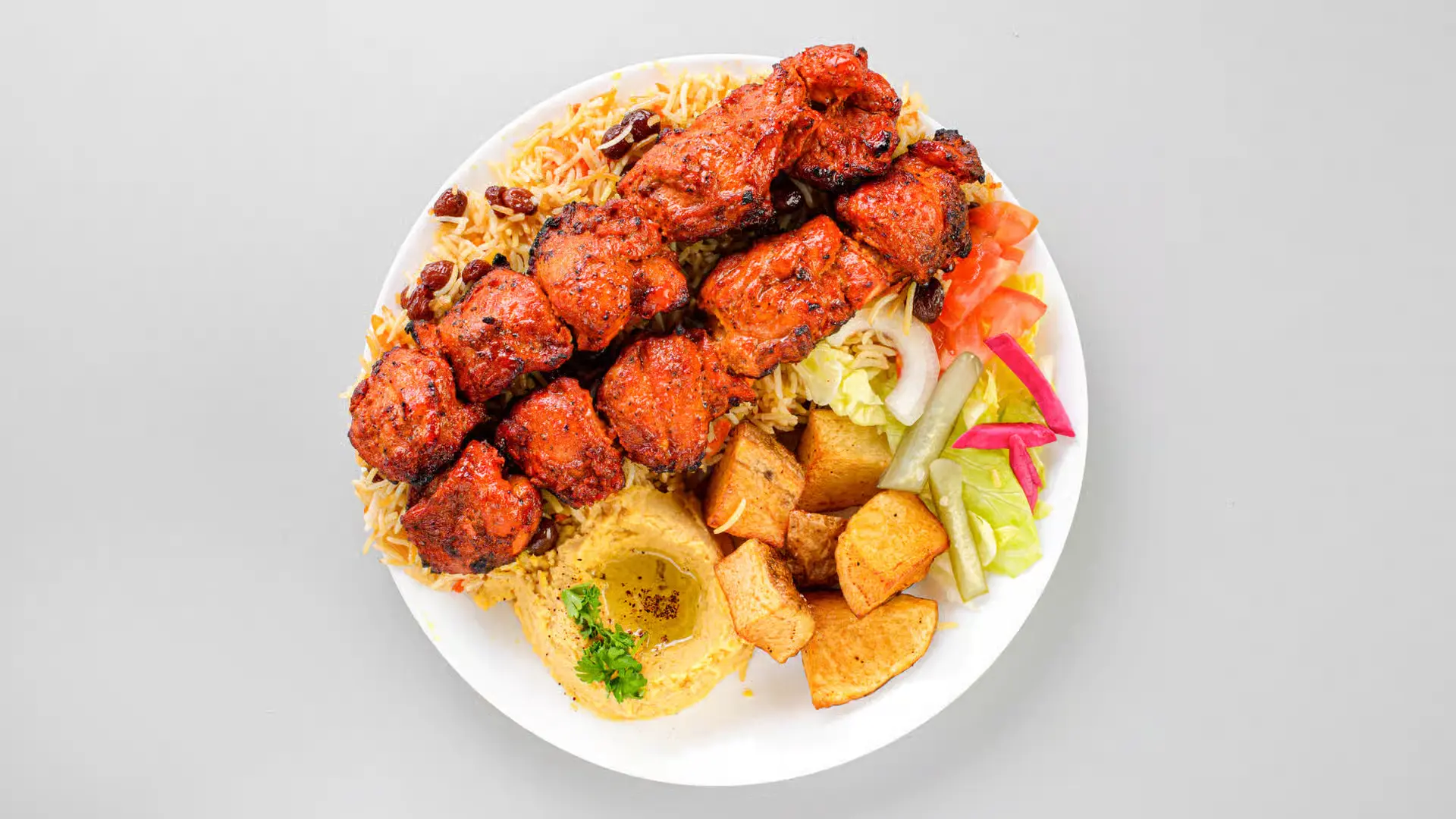 Delicious Chicken Tandoori Platter at Kabob City in Calgary, AB